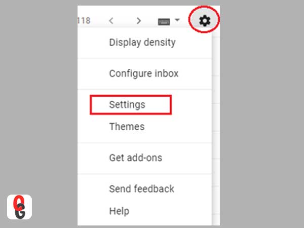 press on settings button