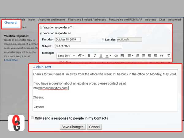  Steps to Set up Out-of-Office Message in Gmail.
