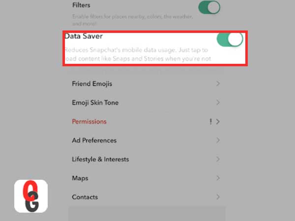 Select the ‘Data Saver’ option to turn off the data saver on your device.