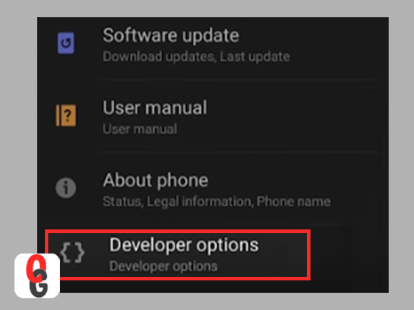Tap on the ‘Developer Mode Options’ to access developer options.