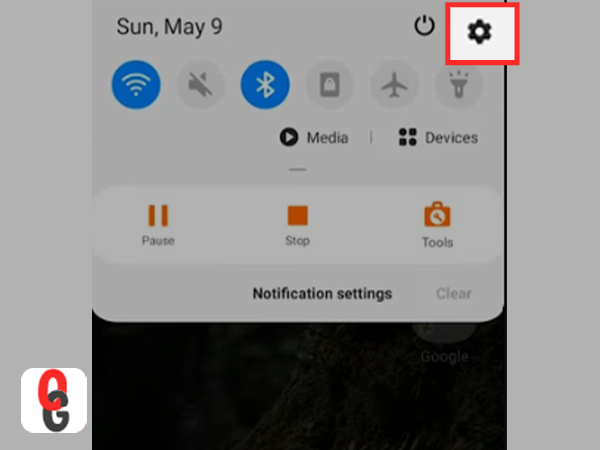 Go to the ‘Settings’ of your Android device via tapping on your gear-like icon.