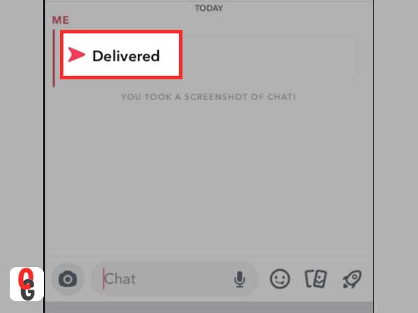 When you send a snap, you’ll see a red arrow with the status, “Delivered.” 