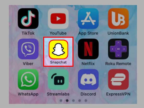 Launch the Snapchat app on your respective mobile