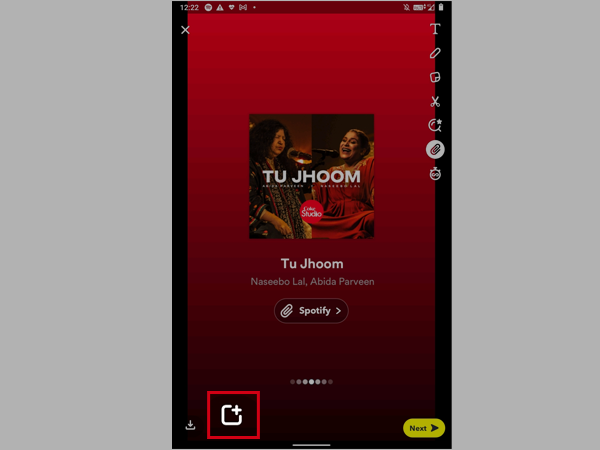 : adding Spotify songs in Snap stories