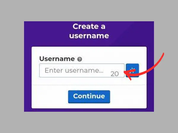enter username