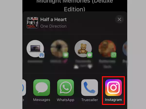 click on the Instagram app icon 