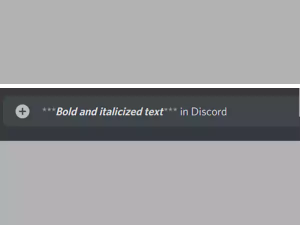 Bold and Italicized text format for a message in Discord