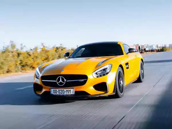 Yellow Mercedes Image