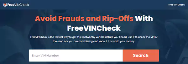frauds VINCheck