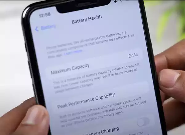 Battery health of iphone