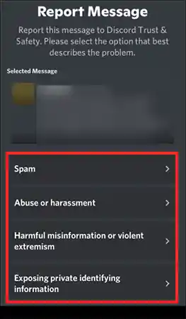 Select the appropriate ‘Reason’ to detail the inappropriate behavior. 