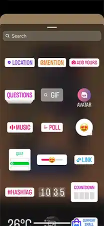 add stickers and other features 