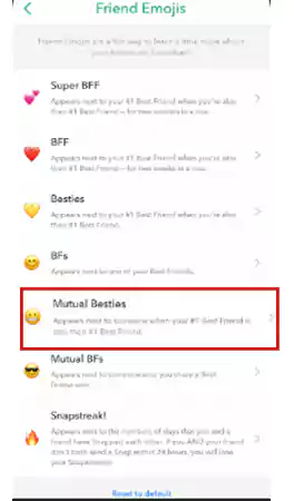 select on a friend emoji 