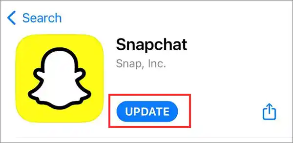 ‘Update’ Snapchat from your device’s App Store.