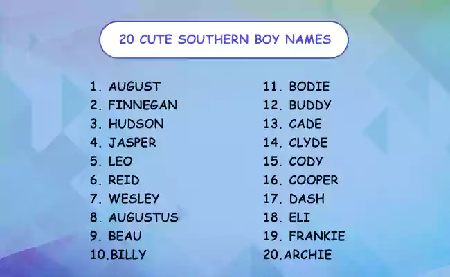 Cute Southern Boy Names