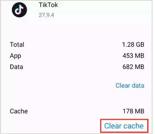 Clear Cached Data of TikTok App