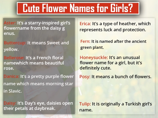 Cute flower namess