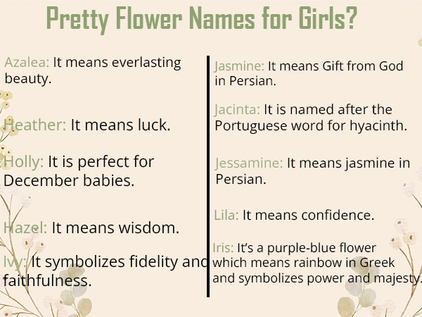 Pretty flower name