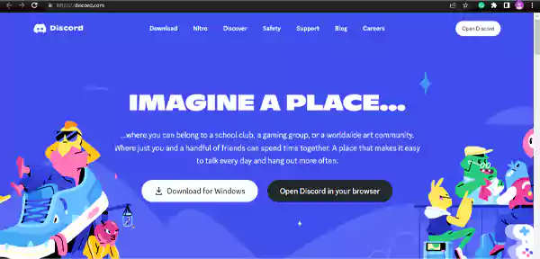 Discord download page