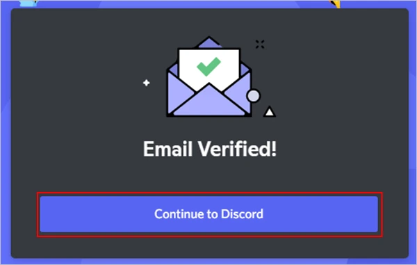 Click on ‘Continue to Discord’ link.