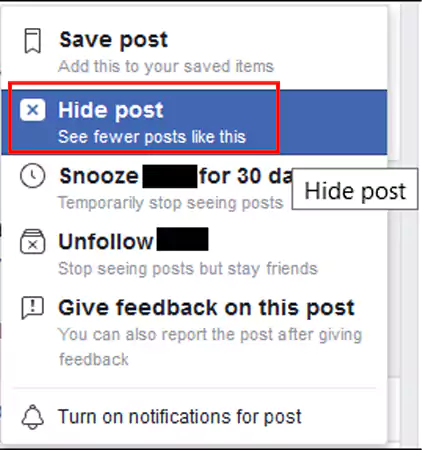 Hide Posts