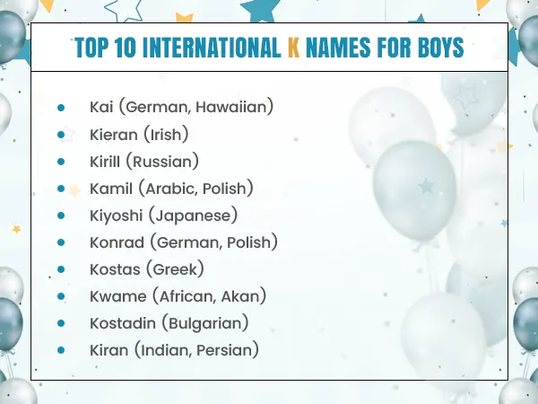 Indian Baby Boy Names that Start With K