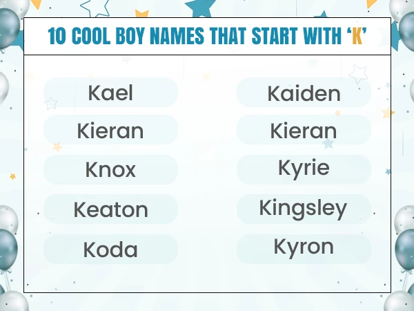 Cool Boy Names That Start With K