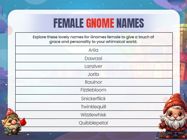 Female Gnome Names