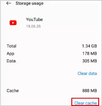 Clear the YouTube App Cache on Android