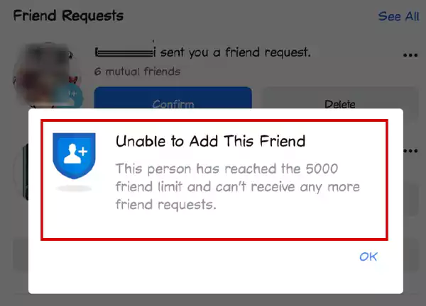 Reached the Friend Limit on Facebook