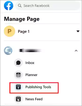 Click on Publishing Tools