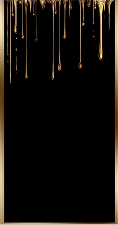 Dripping Black and Gold Wallpaper