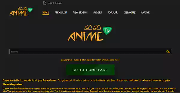 GoGo Anime TV Website