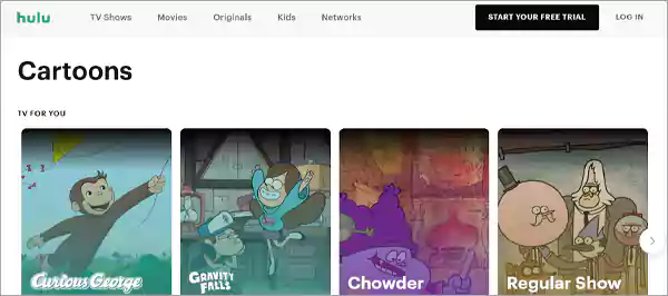 Hulu Cartoon Website