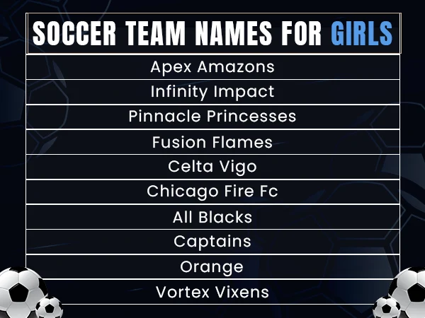 Soccer Team Names for Girls