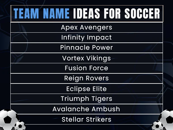Team Name Ideas for Soccer