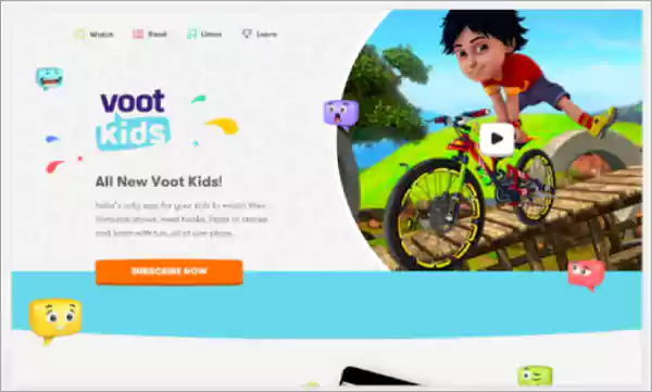 Voot Kids Website