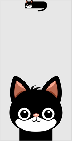 Cute black cat dynamic wallpaper for iPhone