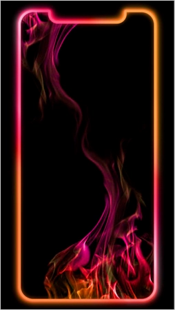 Flame retreat dynamic wallpaper for iPhone