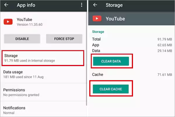 Go to Storage and start by clearing cache and then clear data