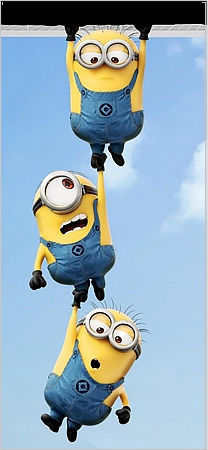 Minions hanging dynamic wallpaper for iPhone