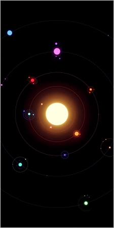 Solar system dynamic wallpaper for iPhone