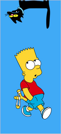 Surreal bart simpson dynamic wallpaper for iPhone