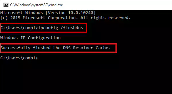 Type this command ipconfig or flushdns and hit Enter so that the DNS will be restored to the default settings