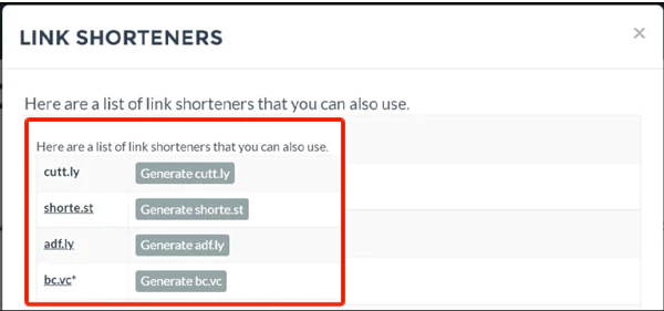 Use Link Shorteners