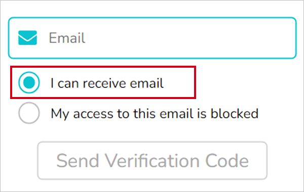 Click on I can receive mail option