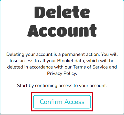 Click on confirm access