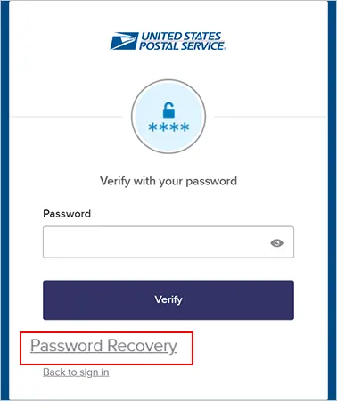 Click on the Password Recovery option.