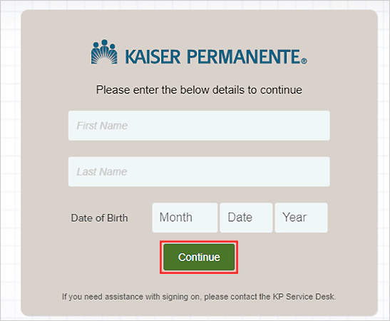 Enter your “First Name”, “Last Name”, and “Date of Birth”