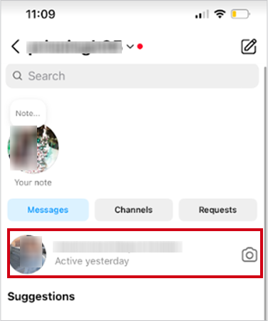 On your Instagram inbox find and select the conversation you want to restrict